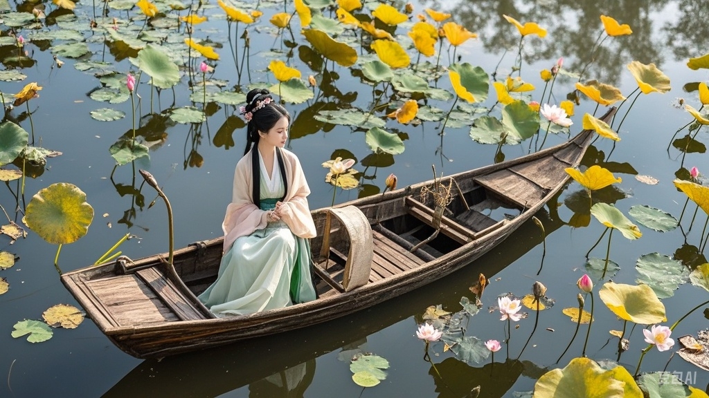 仕女荷塘秋景 (3).jpeg