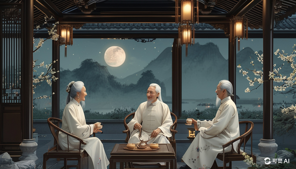 16x9_庭院_月夜_院中有3人在喝茶聊天_一位女性_2位男性_现代服饰_ (3).jpg