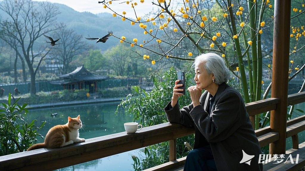 全景，山园，画面整体虚化处理，突出意境。轻微的风声，冬季，树上没有树叶，一古亭边.jpeg