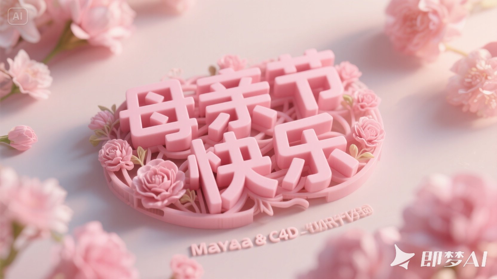 jimeng-2025-05-11-987-艺术字信息：用粉色永生花构架立体字，文字“母亲节 快乐”。.jpeg