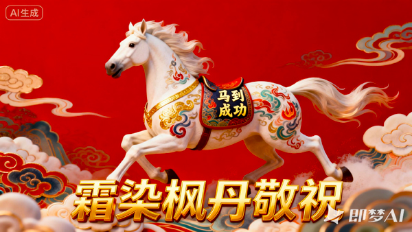jimeng-2025-12-15-1025-生肖马，国风画风，马身上有五色组合，金，木，水，火，土组.jpg